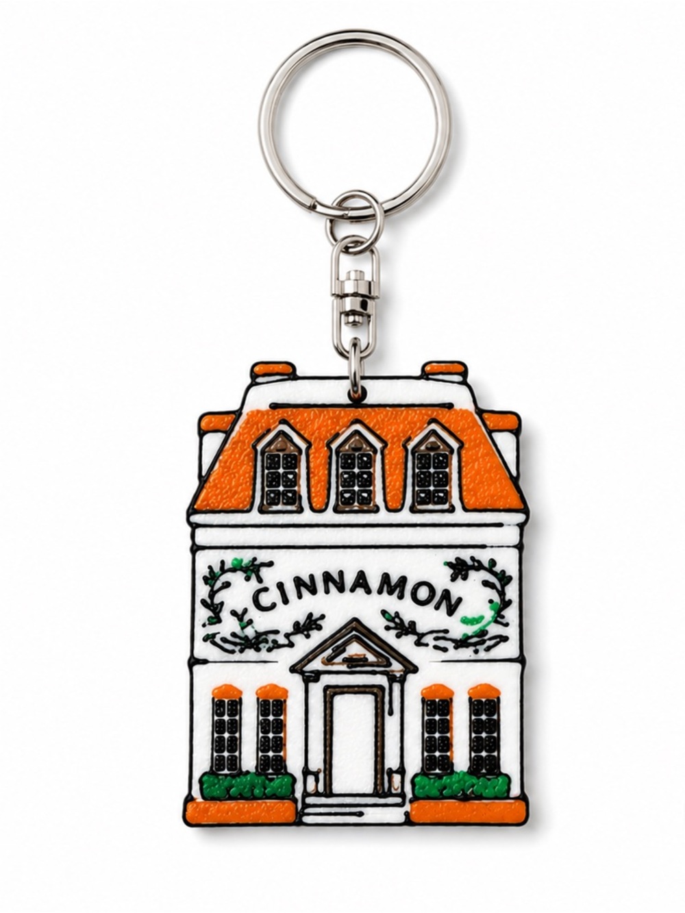 2/$25 Lenox Spice Village Inspired Cinnamon House Keychain with Key Ring